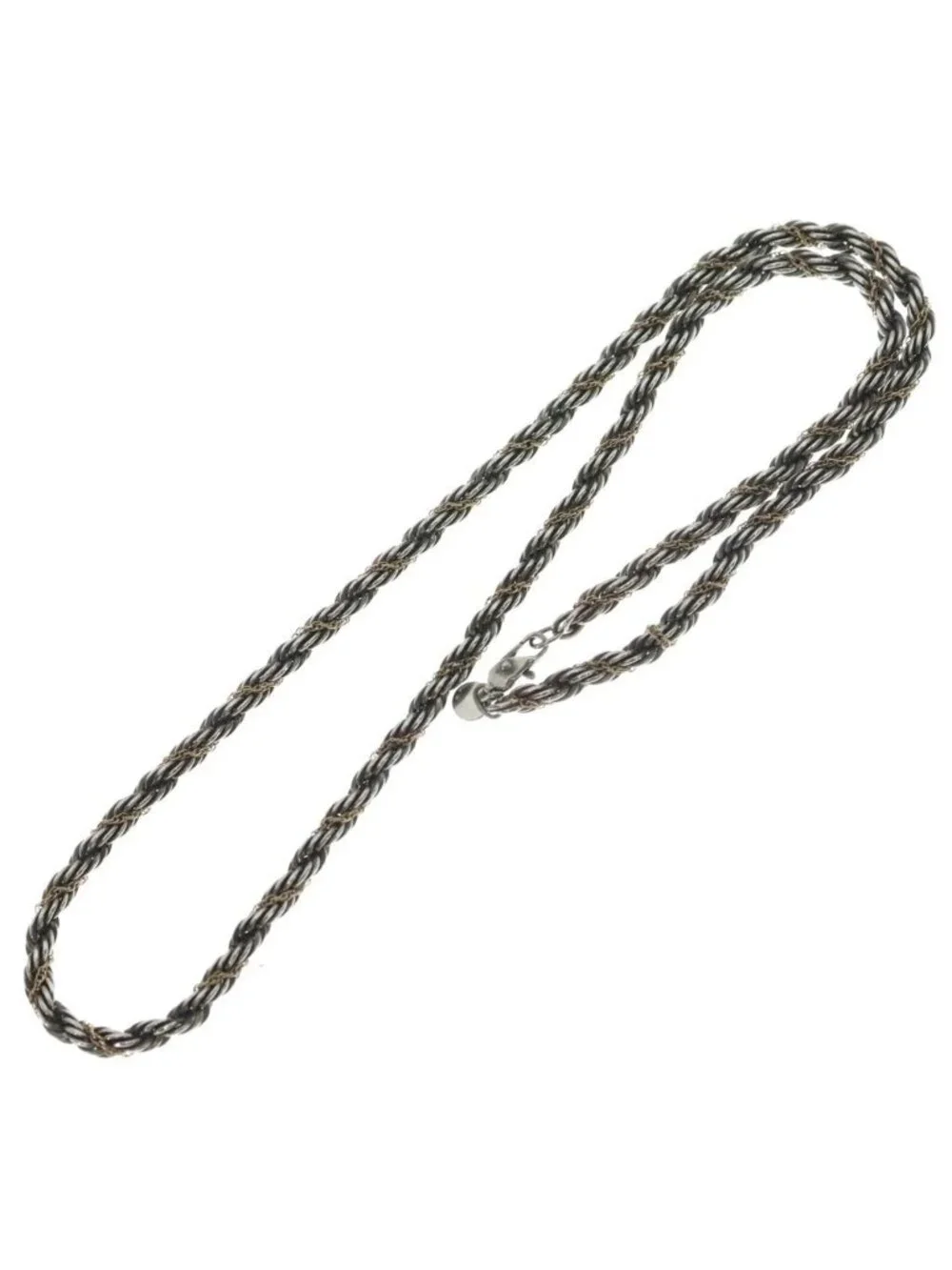 Tiffany & Co Twist Chain Necklace Silver Gold 14K
